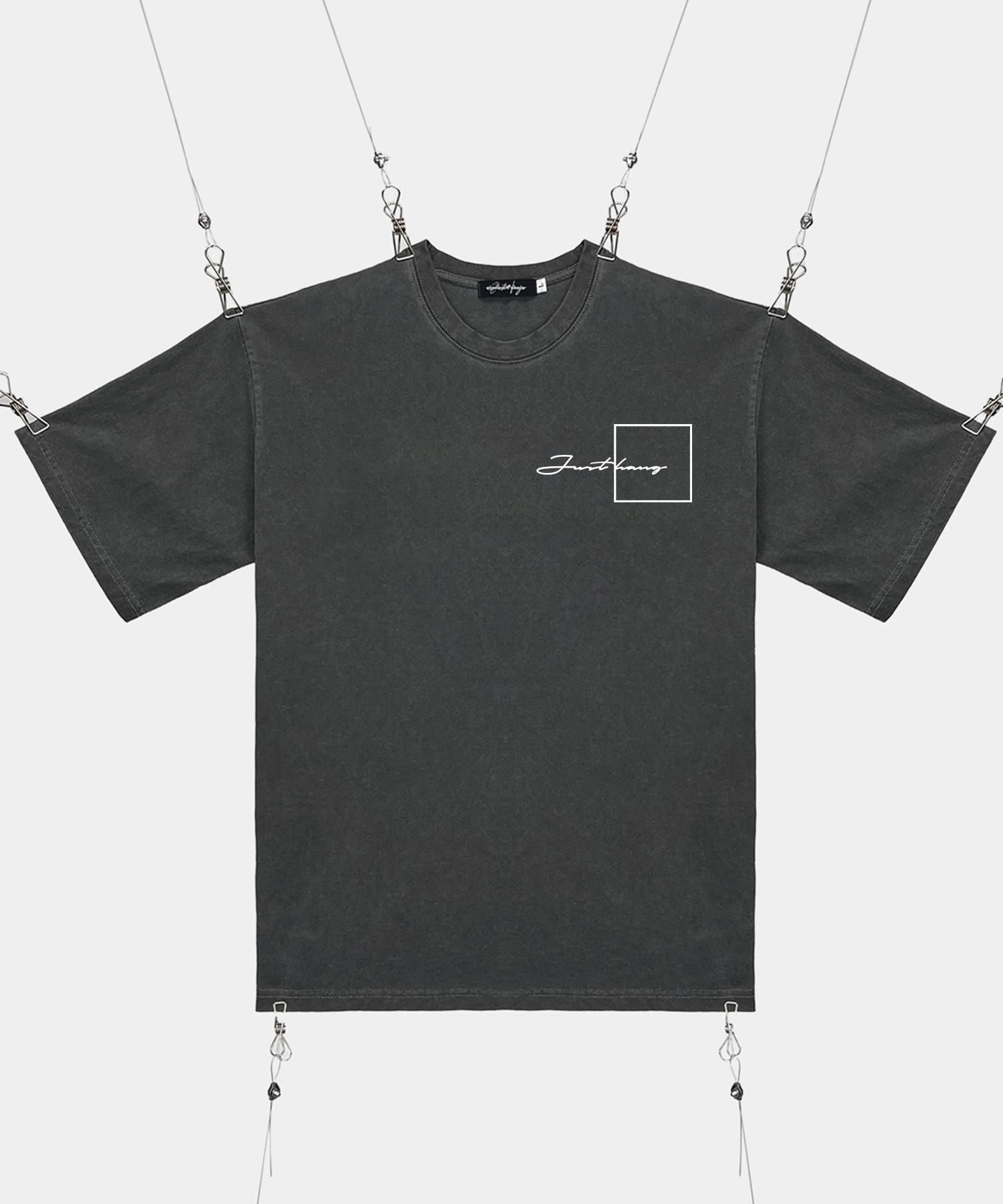 Just Haeng Pigment Square Logo Oversized Short Sleeve Tee Xl
