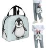 Süßer Pinguin-Baby im Schnee Isolierte Lunchtasche für Damen Kinder Auslaufsichere Lebensmittelboxen Thermische Lunchbox Tragetasche