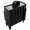 KRATKI FLOKI L Left Air Fireplace 12 kW Ø200 Black Set for Installation