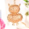 Süßer Eulen Strass Schlüsselanhänger für Damen Mädchen Kunstkristall Tier Schlüsselring Anhänger für Geldbörsen Handtasche Rucksack
