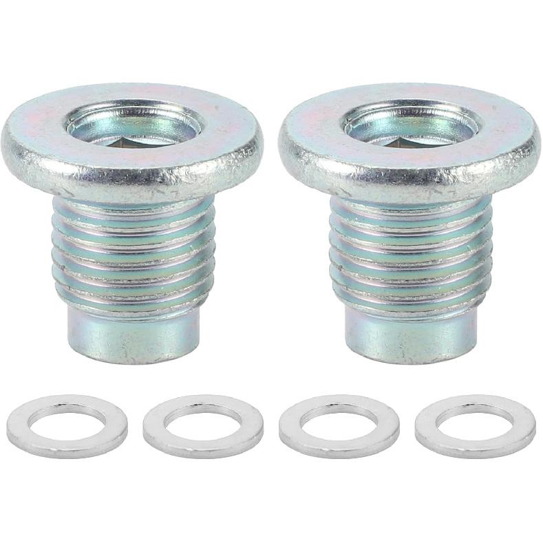 1 Set Oil Drain Plug for Mazda 3 2006-2024 for Mazda CX-5 2014-2024 Engine Oil Pan Drain Bolt Screw Thread Repair with Gasket Silver Tone Steel