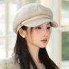 New Octagonal Hat Women's Spring and Autumn Retro Cap Beret British Hat
