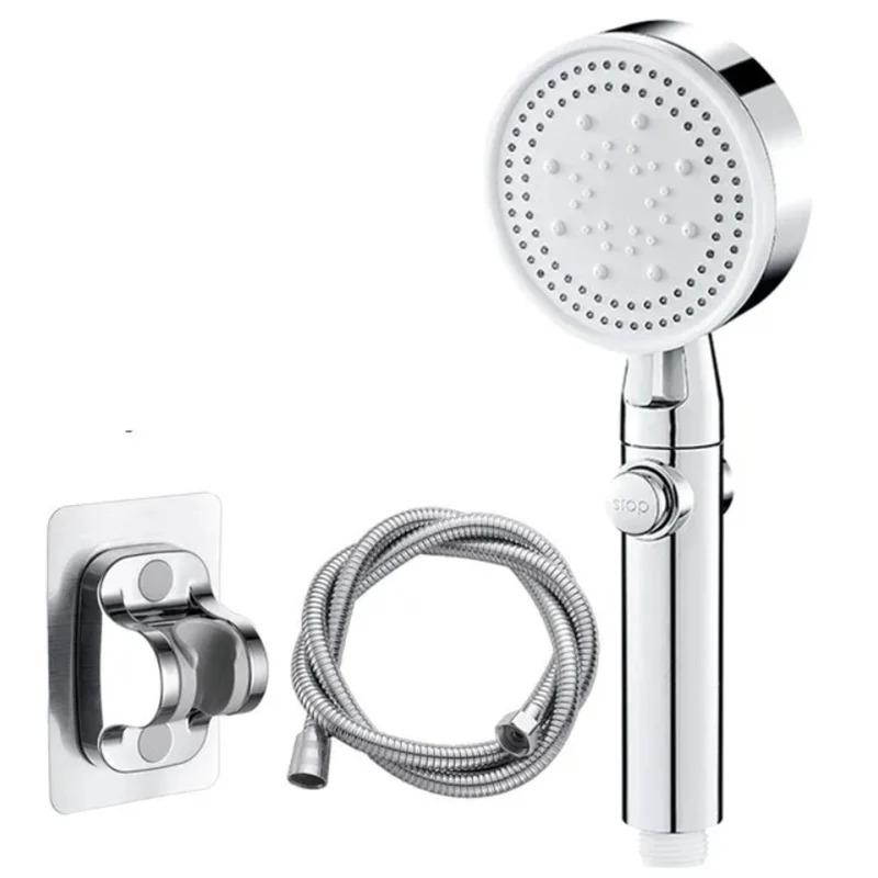 

Grifo de bañera ajustable gris/plateado, grifo de ducha de pared con válvula mezcladora de agua caliente y fría, accesorios de d
