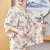 Plus Size 3XL-8XL Summer Casual Blouses for Women Tops Loose Vintage Clothes Oversize Half Sleeve Shirt