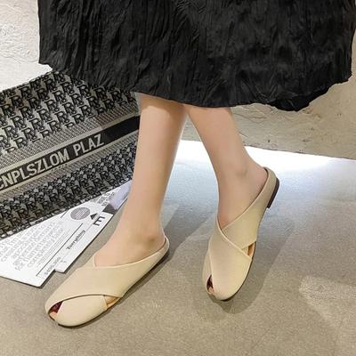 Shoes Women Female Slippers Slides Cover Toe Loafers Fashion Soft 2024 Flat Luxury Rubber PU Fretwork Basic Loafers Female Shoe