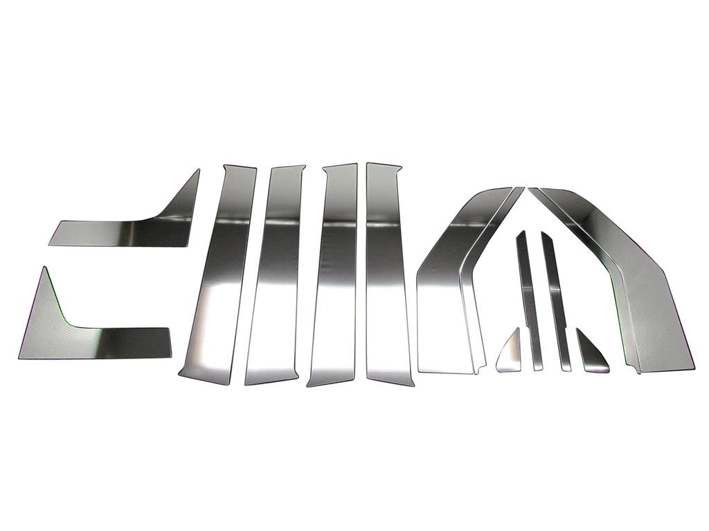 BRIGHTZ Custom JH1 JH2 Super Mirror Stainless Steel Plated Pillar Panel No Visor Needed 14PC NWGN N WGN N Wagon N Wagon JH 1 2 NWGN Custom N WGN