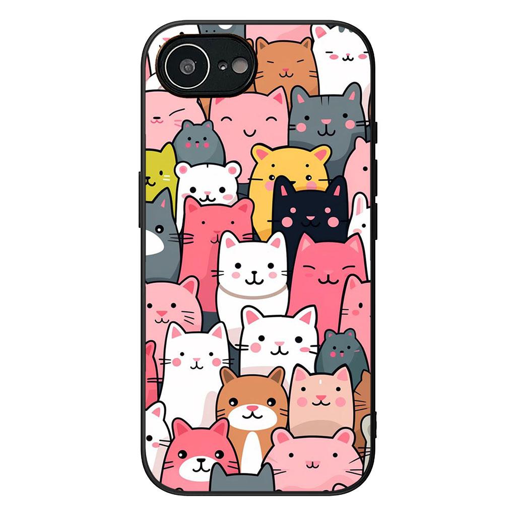 Cartoon Kitten Cat Eyes Lovely Phone Cover for Apple iPhone 16 15 14 Plus 13 12 Mini 17 Pro Max + ProMax 16E Air Case