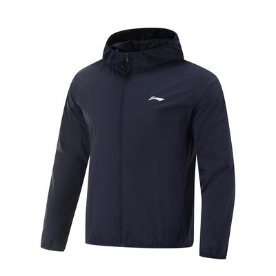 Bequeme Lässige Minimalistische Kapuzenjacke mit Reißverschluss Einfarbig Vielseitig Herrenjacken Tintenblau AFDV261-15