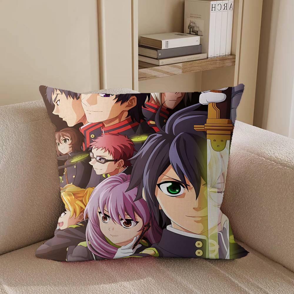 Anime Seraph-of-The-EndS Cushion Cover Decorative Pillow Sofa Home Decor Case Pillow Cases