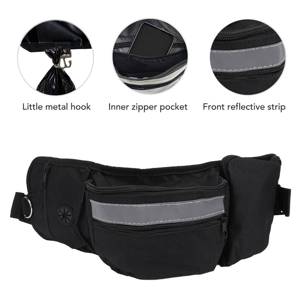 Adjustable Waist Straps Dog Training Pouch Multi Function Dog Treat Bag Outdoor Fitness Workout