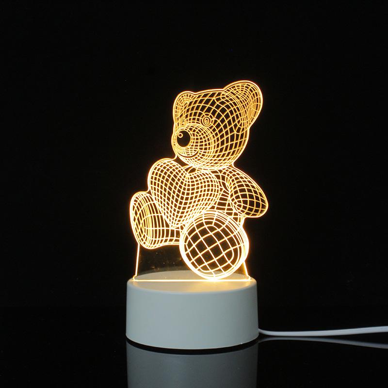 3D Cartoon Night Light: Custom Acrylic Bedside Lamp for Atmosphere & Gifts