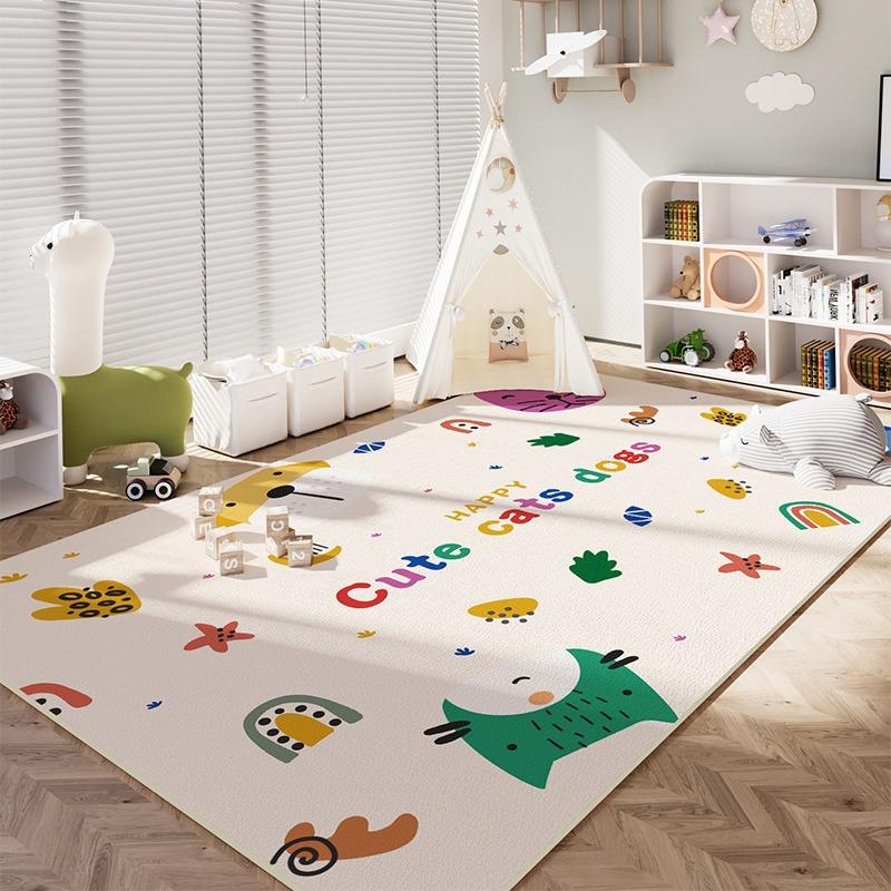  Cute Abstract Animal Carpet Living Room Sofa Bedroom Bedside Entrance Door Floor Mat Non-slip Home Decor Color Child Rug