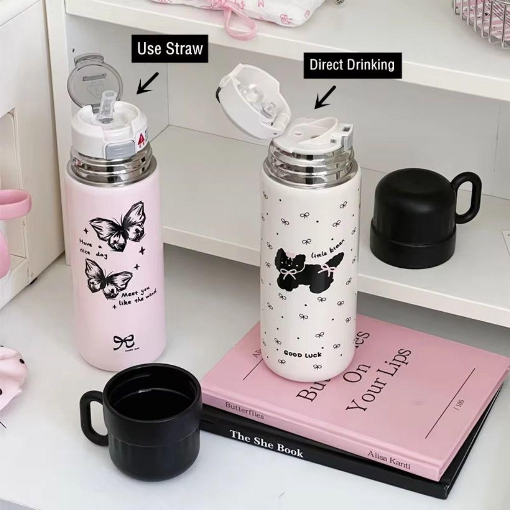 Stainless Steel Insulated Water Bottle Large Capacity Office Coffee Cup  Kid