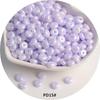6mm Cream Macaron Pearlescent Glass Abacus Beads for DIY Jewelry & Hair Accessories