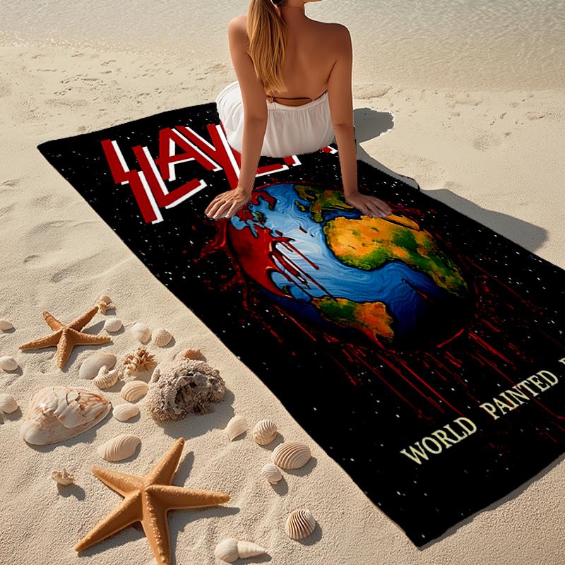 Ręcznik plażowy Slayer Blood Dripping Fashion: Idealne na letnie przygody Miękkie, chłonne i szybkoschnące, odpowiednie do pływania i kąpieli