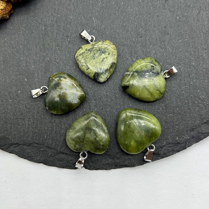 

Кулон в форме сердца 20 мм из натурального кристалла-самоцвета для DIY ожерелья