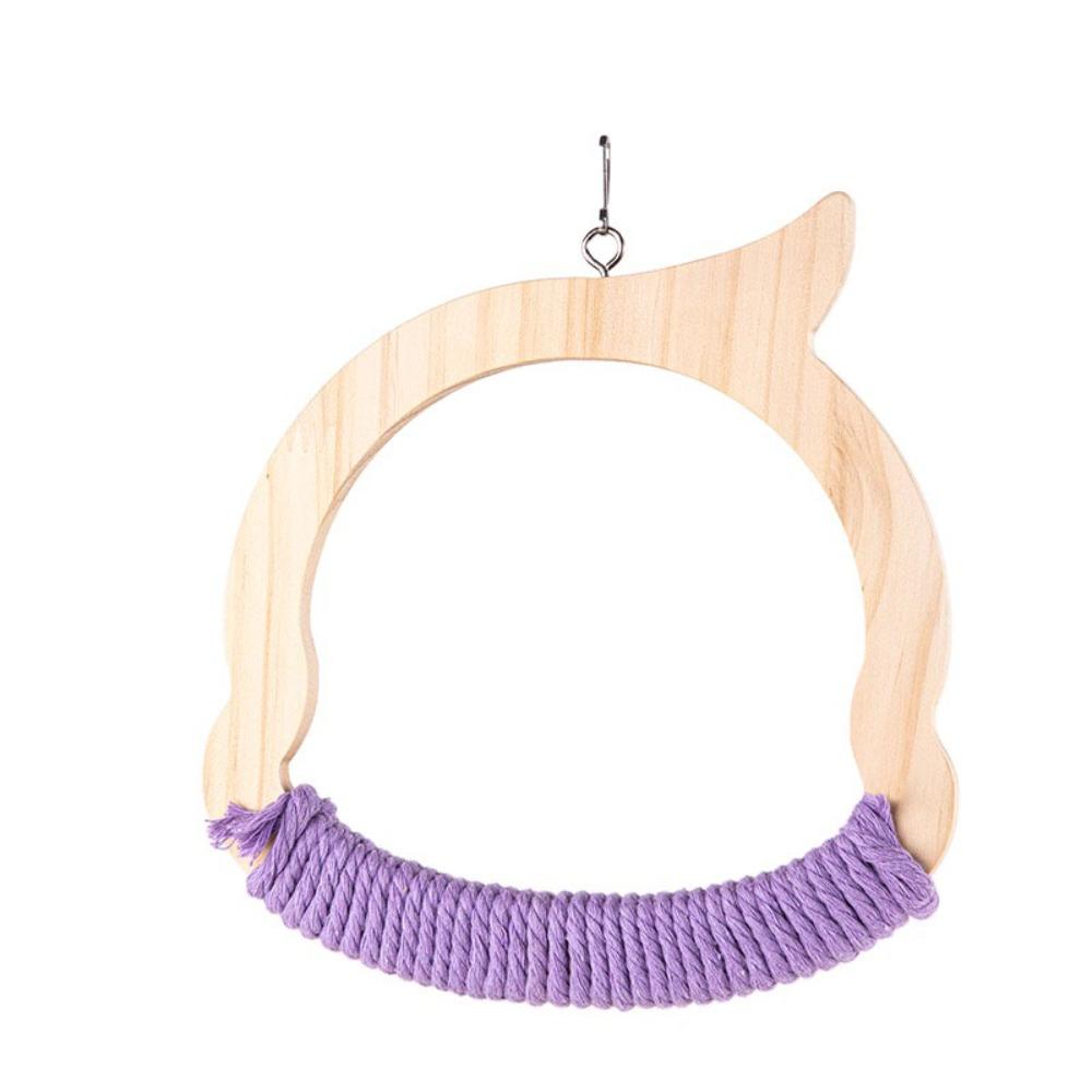 Wear-resistant Bird Swing With Cotton Rope Bird Cage Stand Stick Parrot Swing Toy  Cockatiels
