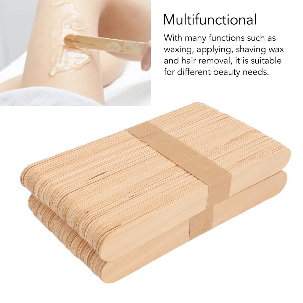 300PCS Waxing Craft Stick Multifunctional Birch Wood Hair Removal Stick for Home