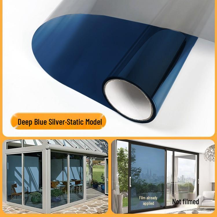 

Односторонняя конфиденциальная оконная пленка: Электростатическая изоляция и защита от солнца 30cm x 1m