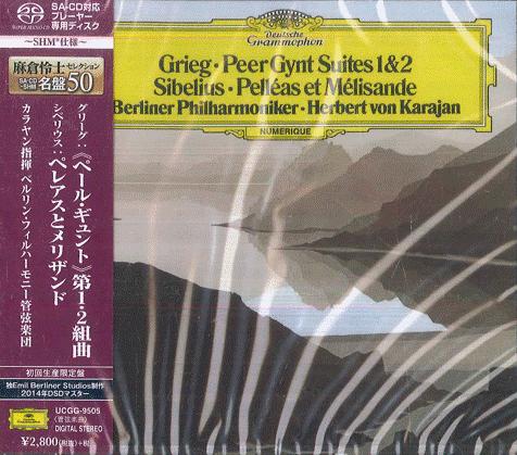 

CD HERBERT VON KARAJAN BERLINER PHILH Grieg Peer Gynt Suites 1 2 Sibe UCGG9505 DG DEUTSCHE GRA 2018 Japan Obi Classical