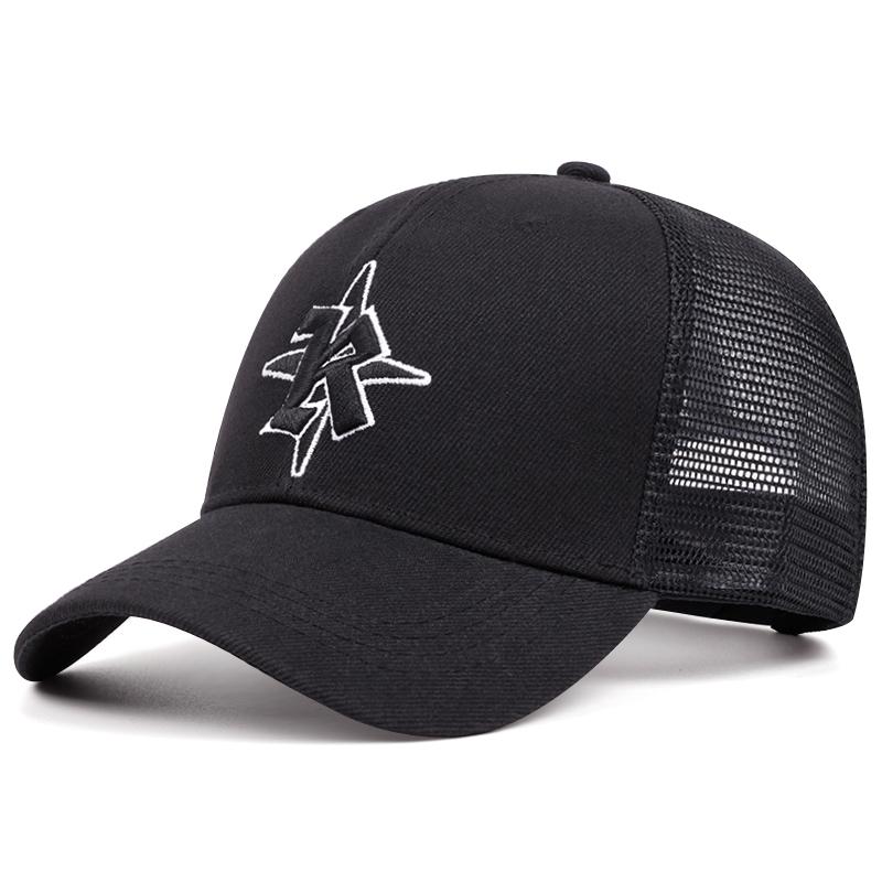 Fashion Simple New Breathable Mesh Hat R Star Embroidery Street Pop Hip Hop Hat Daily Leisure Sunshade Baseball Hat Unisex
