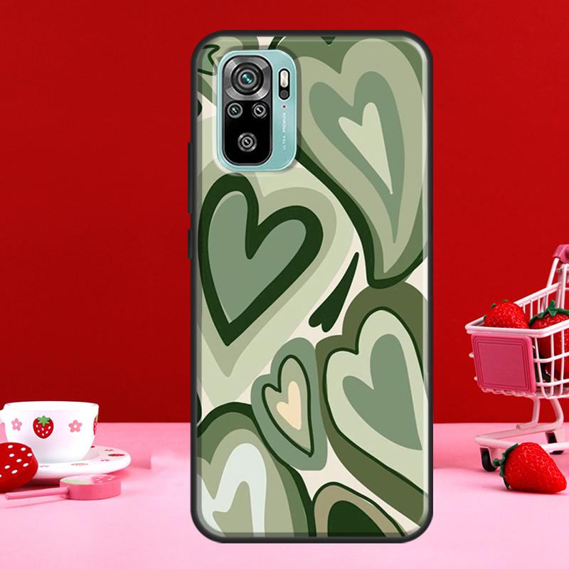 Husă cu model învârtire de inimi violet maro pentru Xiaomi Redmi Note 11 Pro Note 10 9 8 Pro 11S 9S 10S Husă pentru Redmi 10 9 9A 9C 9T