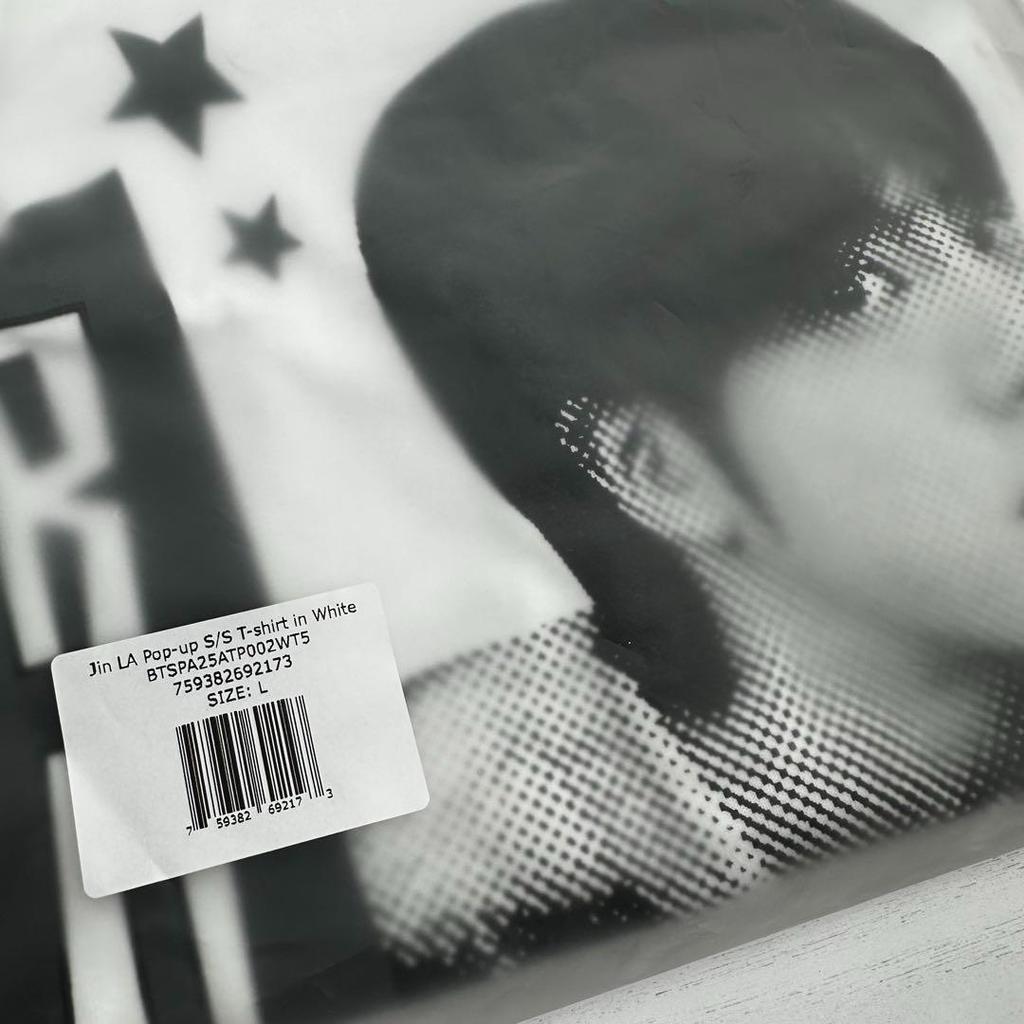 [USED] Limited-edition BTS JIN LA Limited Edition T-shirt L Los Angeles POPUP
