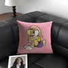 L-Lola Bunnyy Cartoon Cushion Cover Natural Linen Organic Fabric Double-Sided Printing Sofa Home Decor Gift Pillow Case