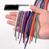 Black and White 0.4mm Round Shoelaces for Non-Slip Sports, Casual, and Outdoor Shoes