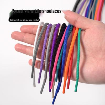 Lacci Rotondi Bianchi e Neri da 0,4 mm per Scarpe Sportive Antiscivolo, Casual e da Esterno