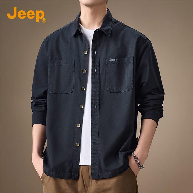 

JEEP Men s Pure Cotton Long Sleeve Shirt 2XL