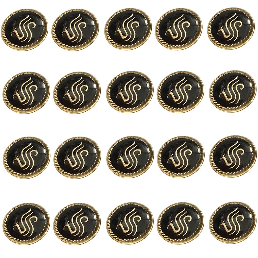 Airport Uniform Buttons Rustproof Metal Buttons Fasteners Airline Crew Buttons for Airline and Ground Crew