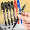 10 Pcs Twin Tip Permanent Marker Pen Fine Point Waterproof Ink Thin Nib Crude Nib 3 Colors Black/Red/Blue For Marking Graffiti