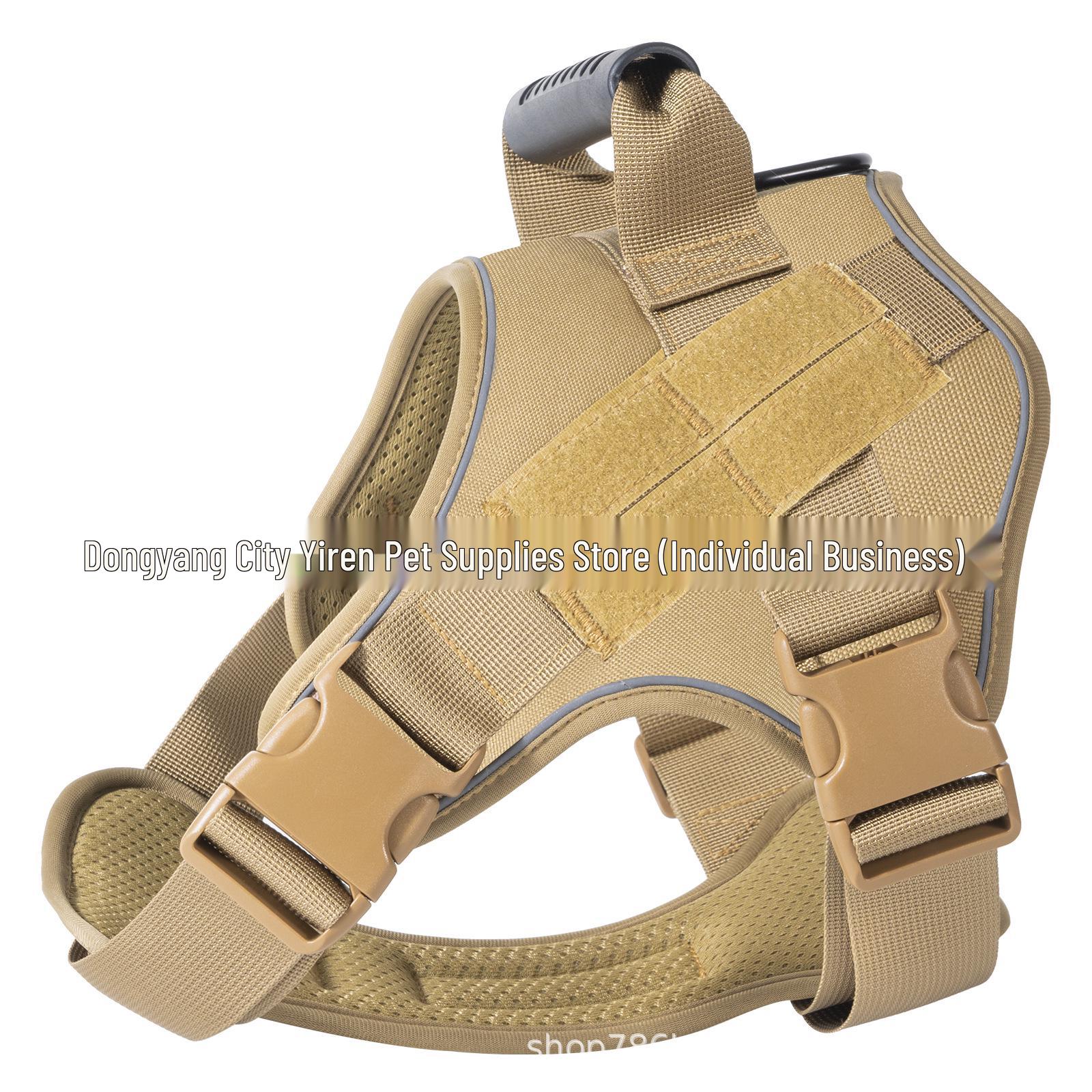 

Oxford Cloth Tactical Vest for Medium to Large Dogs - Wear-resistant, Explosion-proof, Reinforced D-ring for Outdoor Training. S жёлтый/пустынный