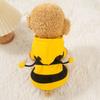 Winter Warm Pet Bee Costume Hooded Soft Cat Holiday Cosplay Clothes Cat Dog Clothes  Pet Supplies