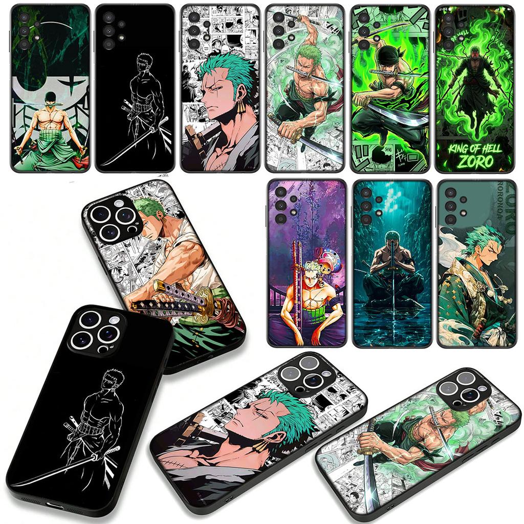 Comics One Piece Roronoa Zoro for Motorola Moto G54 G05 G24 G55 G75 G85 G15 G57 G86 Power Edge 50 30 Ultra Fusion neo Pro Case