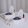 Creative Funny Commode Design Toilet Ashtray with Lid - Wall-Mounted Bathroom Cigarette Ashtray For Home Office