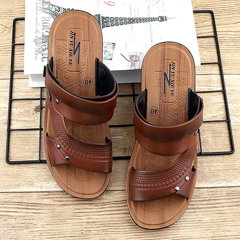 Men's Non-slip High-quality Casual Sandals Korean Style Beach Dual-use Slippers Summer Lightweight Hollow Breathable Sandals