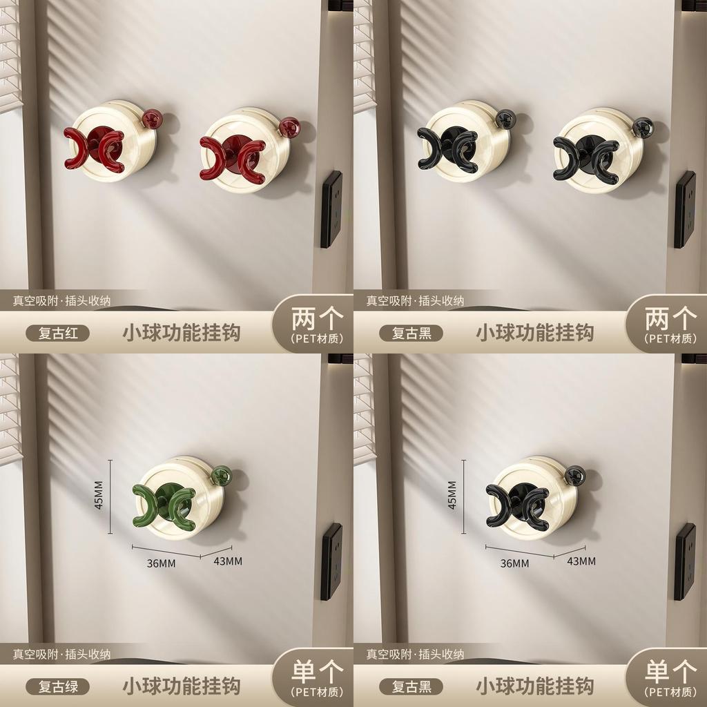 Sucker Hook Holder Wall Mount With Strong Load Capacity For Kitchen Storage