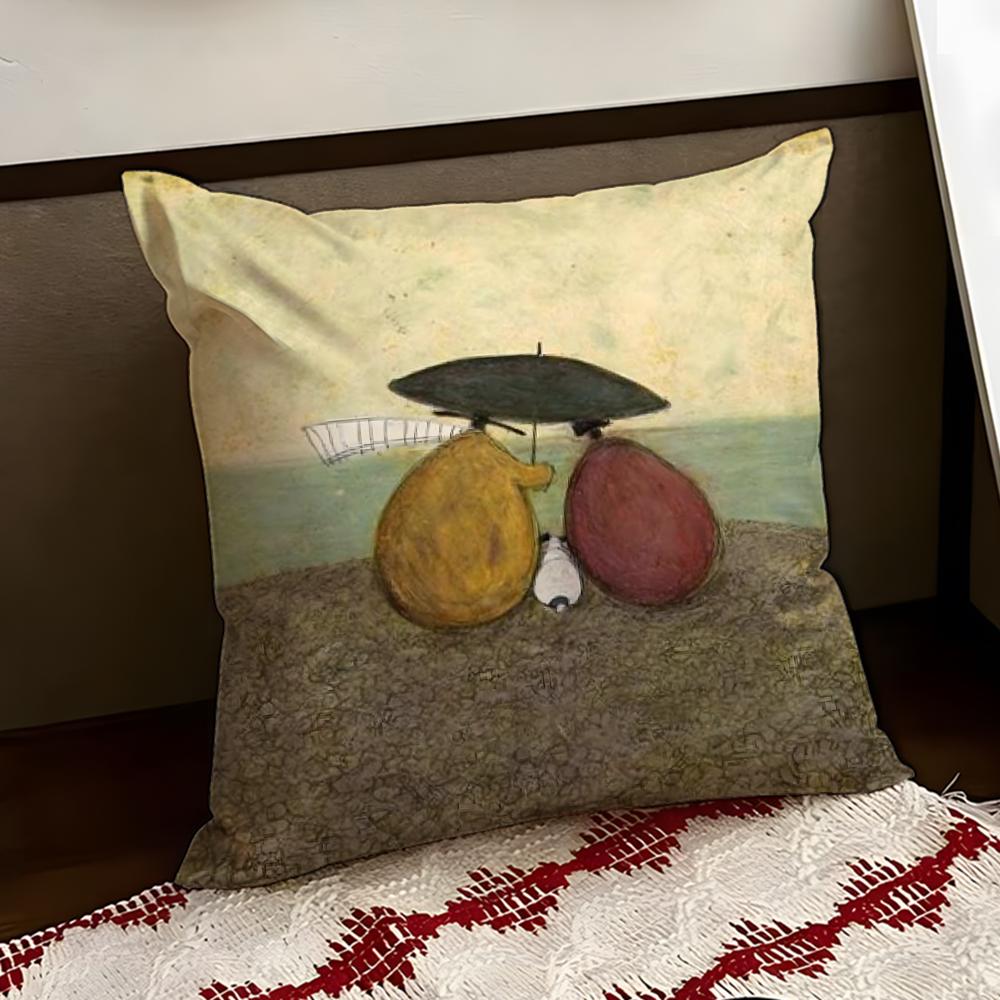 Painting SSam Toft Art Cushion Cover Reversible Soft Durable Pillow Cover Home Car MultiScene Use for Daily Comfort