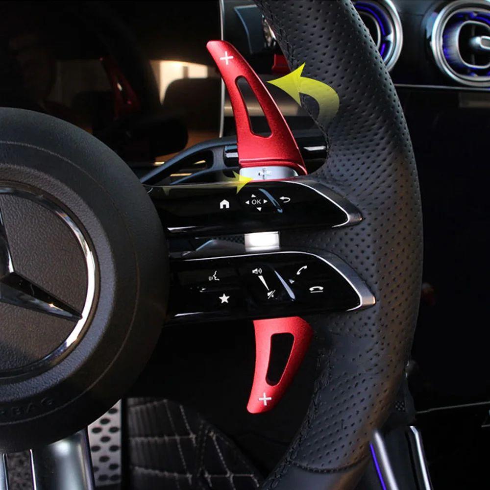 Shifter Paddle For 2025-2025 Mercedes Benz C E Class W206 W223 C180 C220d Aluminum Alloy Car Steering Wheel DSG Shift Extension