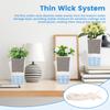 12 Pcs Self Watering Plant Pot Transparent Double Layer Plastic with Drainage Holes Cotton Rope Watering Small Nursery Pot