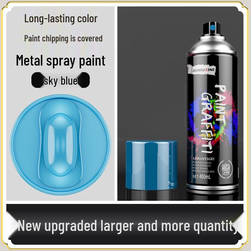 Rustproof Metallic Hand-Spray Paint: Anti-Corrosion, High-Temperature, Waterproof, White Refinishing for Rust Removal
