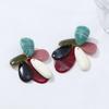 Handmade Geometric Resin Earrings Women Color Block Statement Jewelry 2025 Fashion OL Style