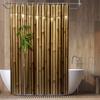 Tenda da Doccia in Bambù, Set Tenda da Doccia Giapponese 3D per Bagno, Natura Zen Con Luci Tenda da Doccia in Tessuto Toilette Vasca da Bagno