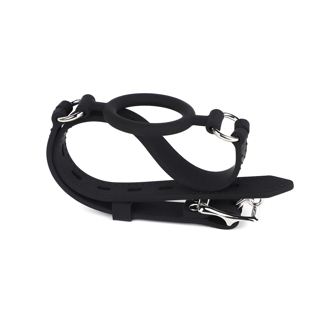 Silicone O-Ring Gag for BDSM, Female Slave Play, Deep Throat, Mouth Biting, Adult Ball Gag.