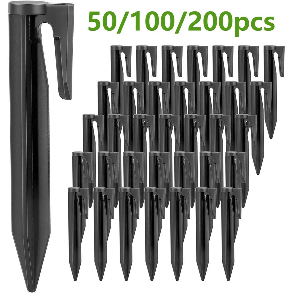 50/100/200Pcs Garden Lawn Mower Peg Environment-friendly Plastic Ground Pegs for Robotic Lawnmower Boundary Cable Accessories