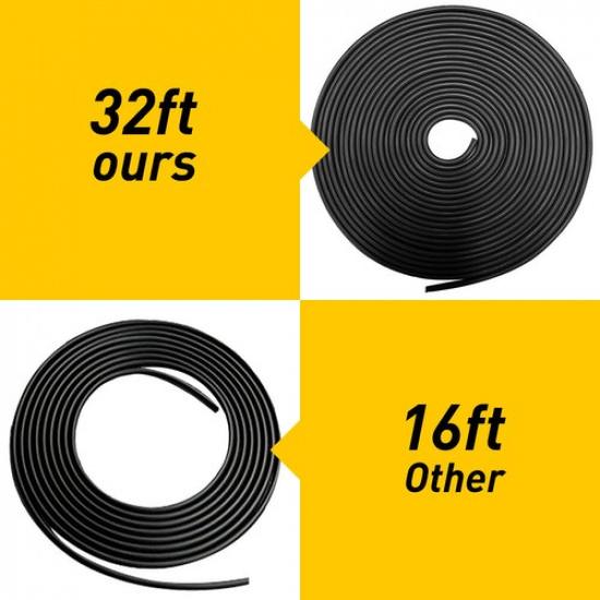 32ft Car Door Protector Rubber Edge Trim Guard Molding Seal Strip Scratch EOA