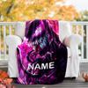 Customizable Venom Throw Blanket – Personalized Name, All-Season Cozy Snug Blanket, Machine Washable, Personalized Blanket