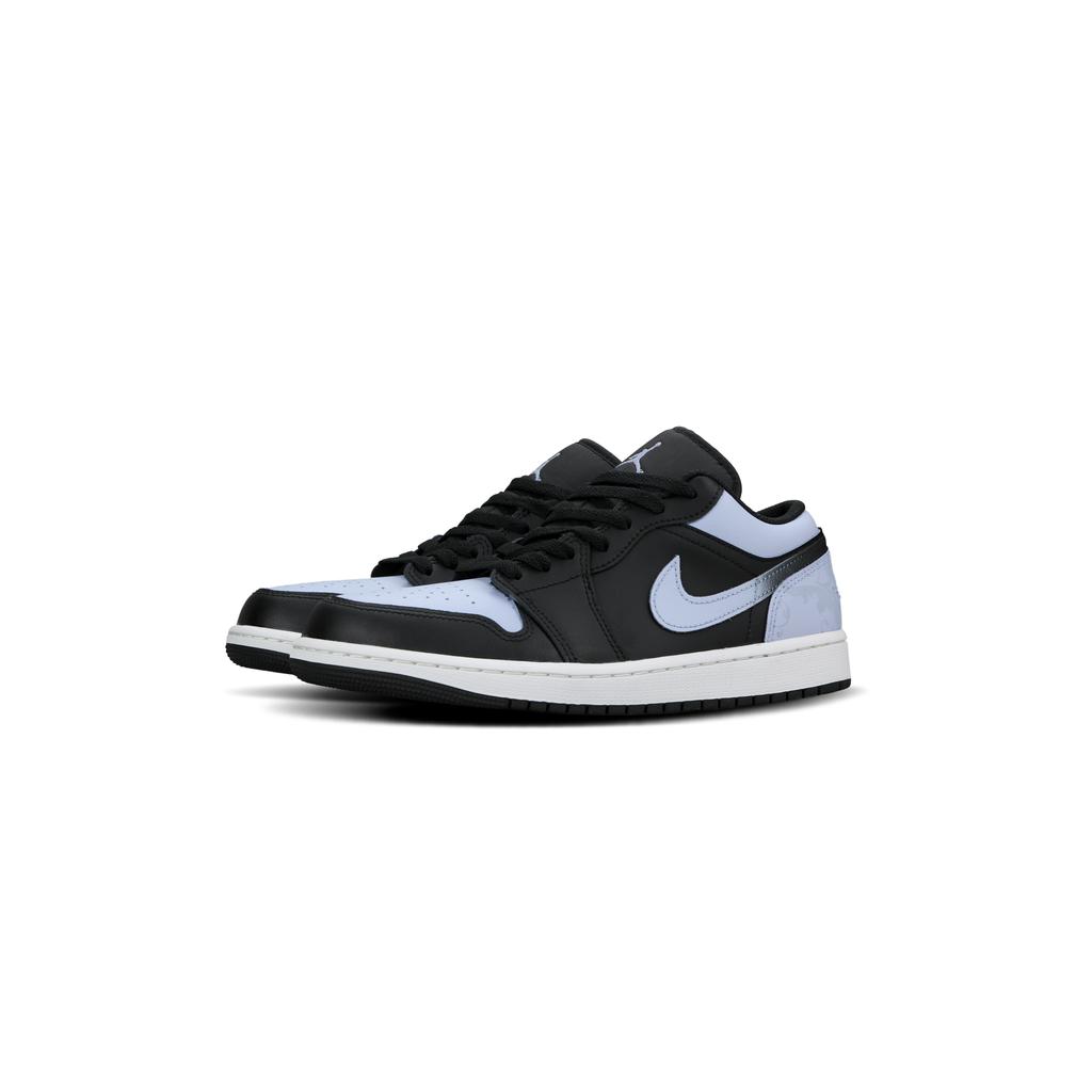 Jordan Air Jordan 1 Abrasion Resistant Low top Vintage Basketball Shoes Unisex Black Purple 553558-043(Team882-)